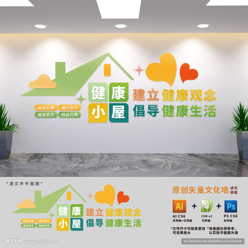 居民智慧健康小屋文化墙
