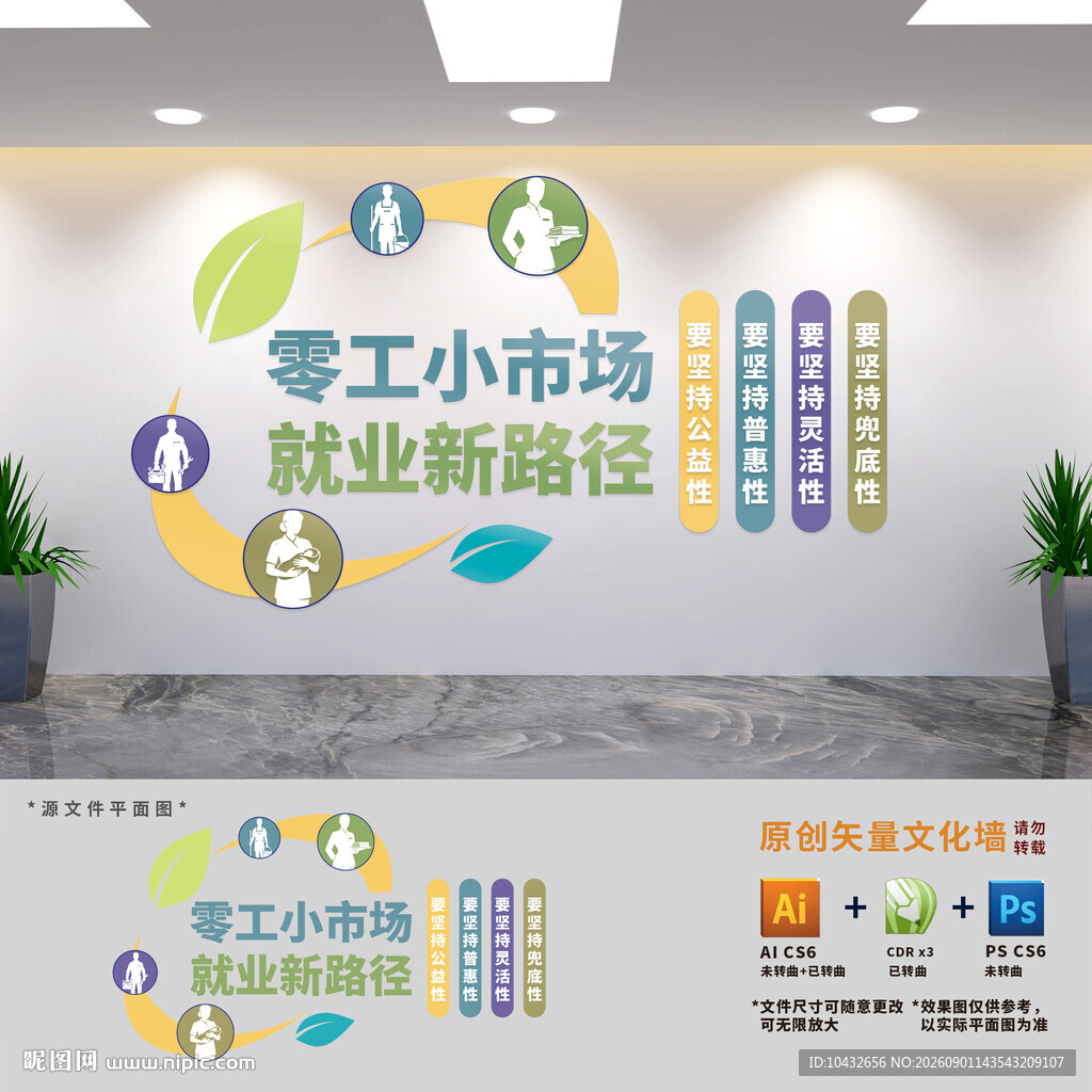 零工市场文化墙