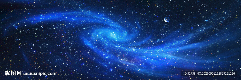 巨幅漩涡宇宙星空背景画