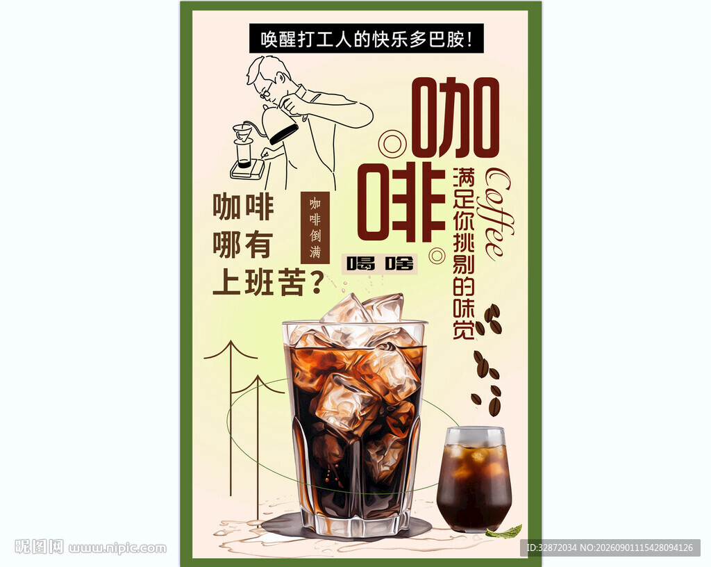 咖啡背景墙
