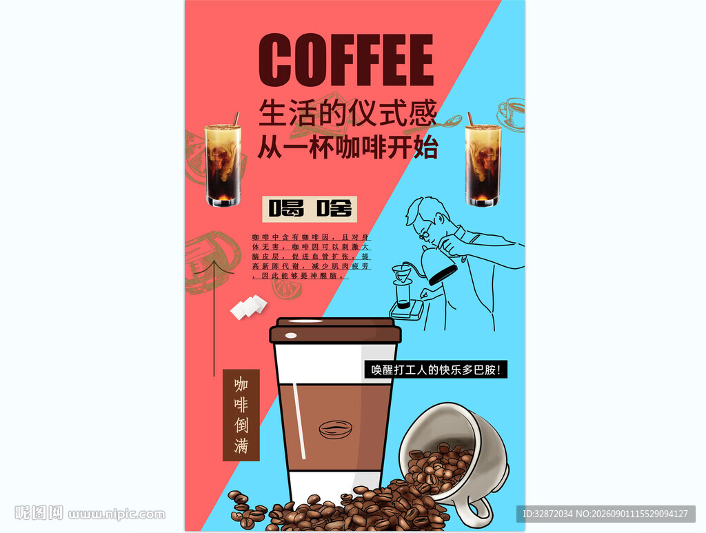 咖啡背景墙