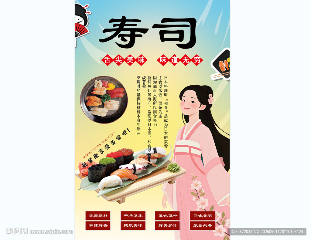 寿司背景墙