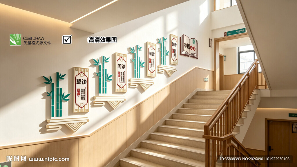 中医楼梯文化墙