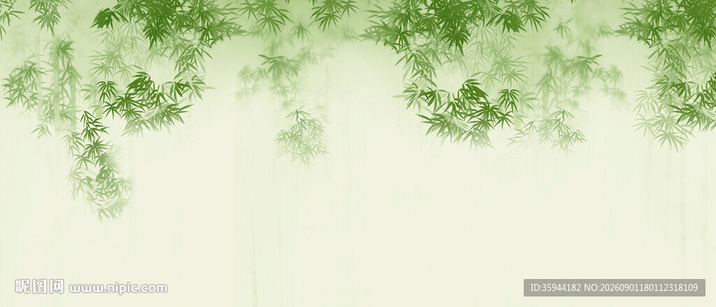 新中式灯箱竹叶