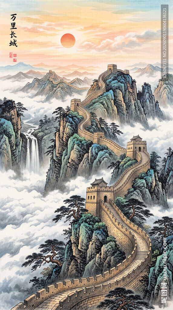 长城山水画