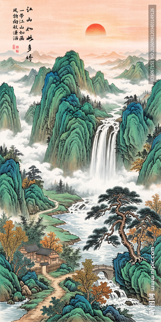 玄关山水装饰画