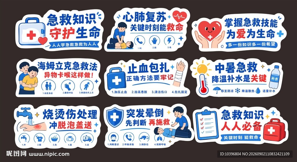 急救知识科普异形手举牌