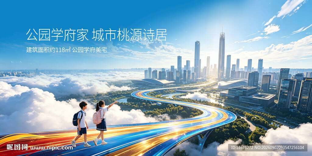 房地产教育主视觉主画面