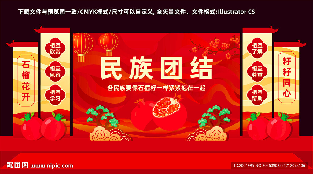 民族团结美陈