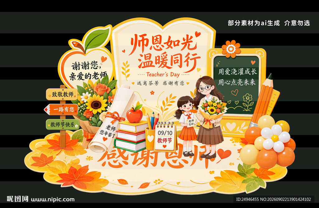 感恩教师节主题美陈