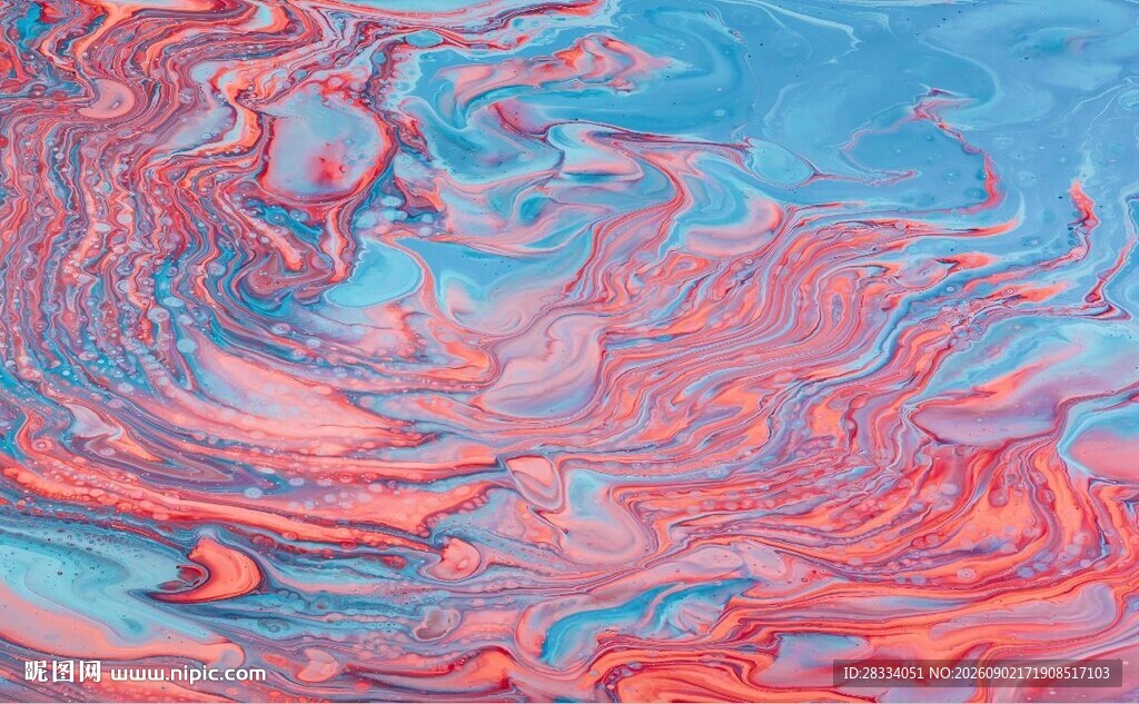 梦幻红蓝流体艺术纹理