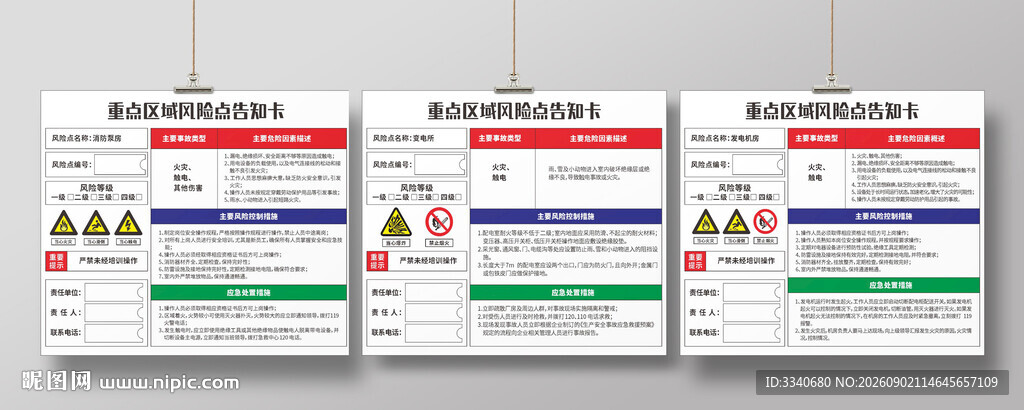 重点区域风险点告知卡