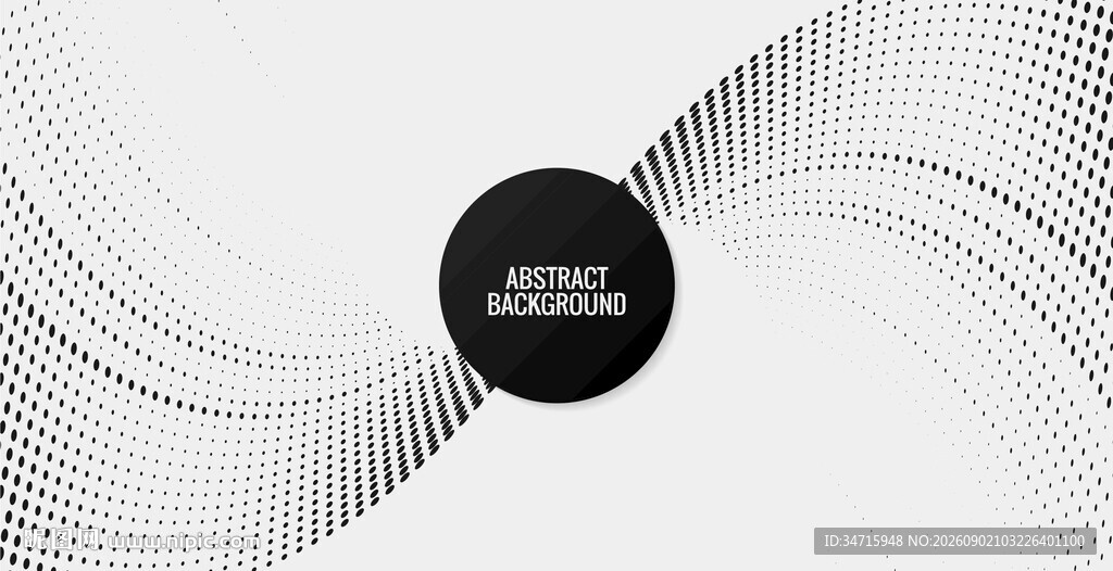 简约线条环绕的圆形图案