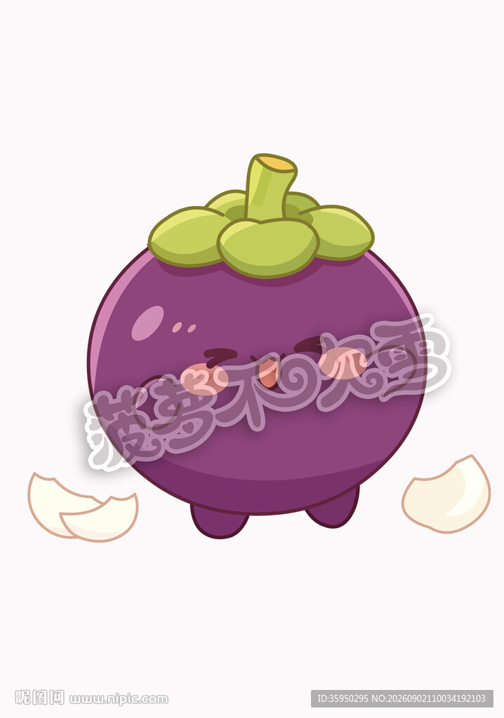 可爱卡通山竹形象插画