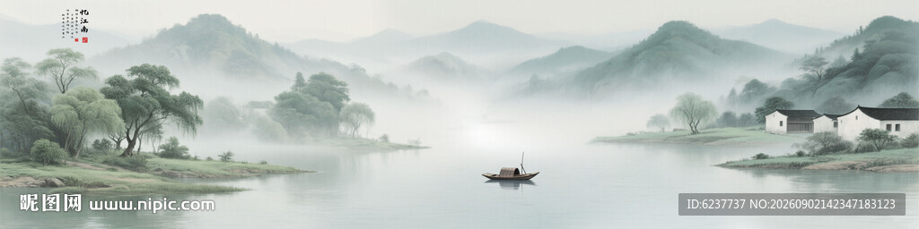水墨江南挂画