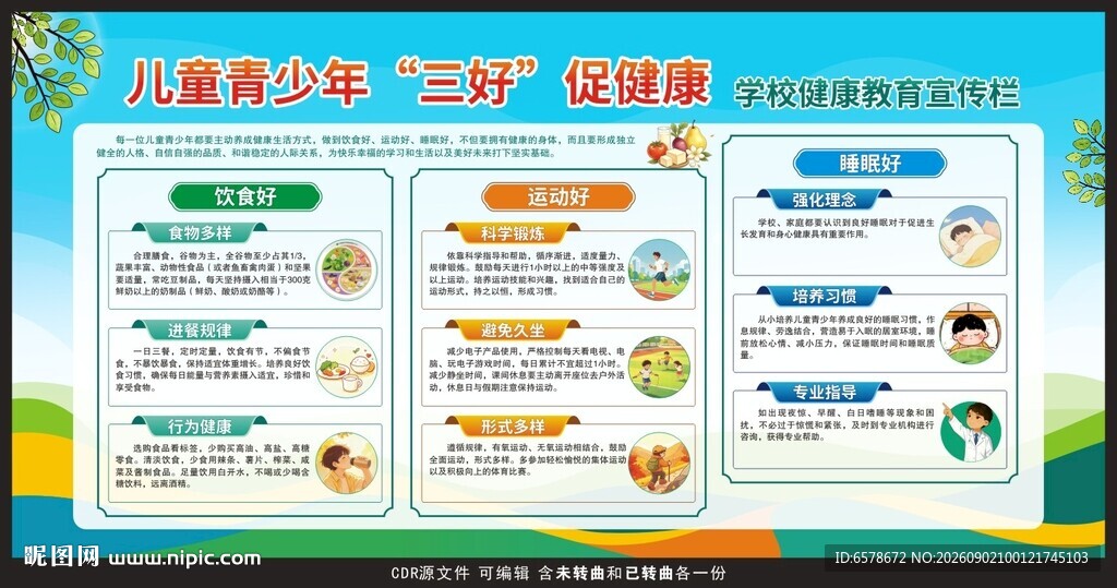 学校健康教育宣传栏