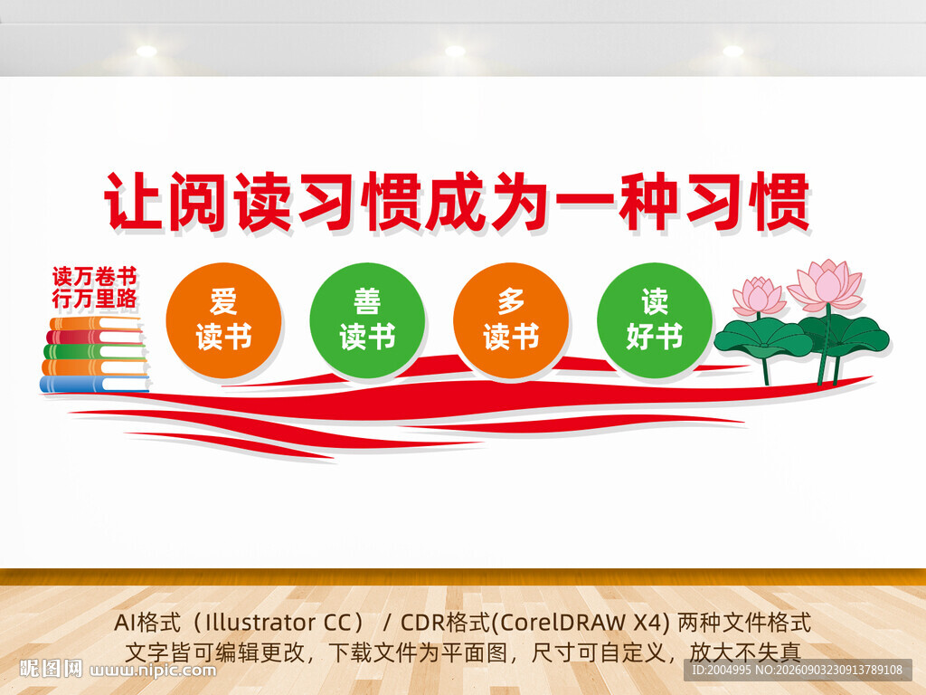学校阅读室文化墙