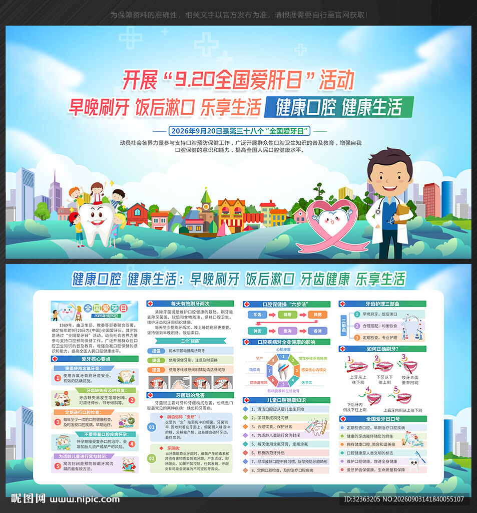 全国爱牙日 展板