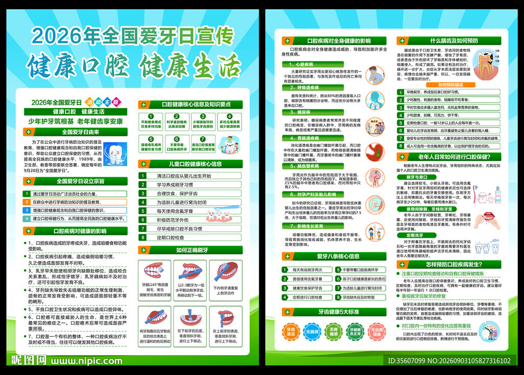 2026年全国爱牙日宣传单