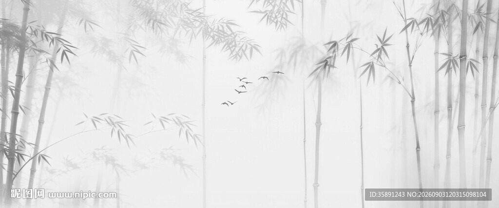 水墨竹子背景