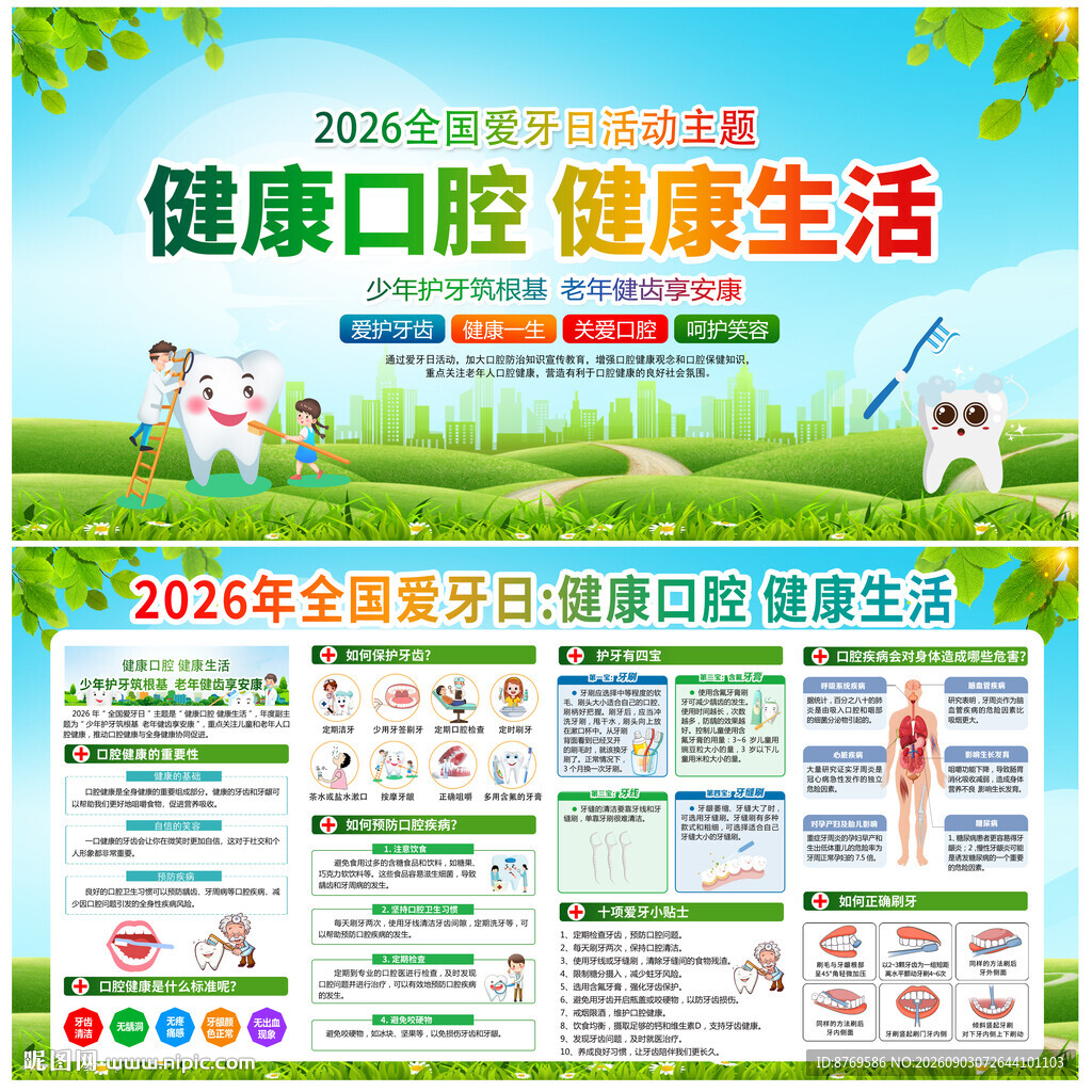 2026年全国爱牙日宣传栏