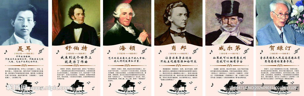 音乐室布置音乐家简介