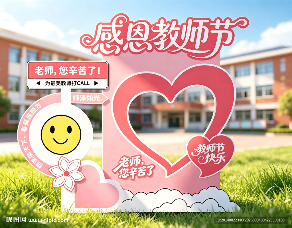 教师节拍照美陈