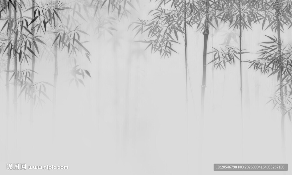 竹叶水墨竹子背景