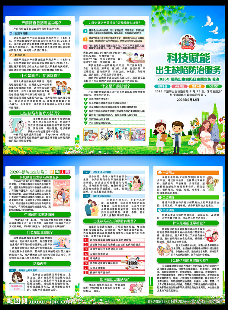 2026预防出生缺陷日三折页