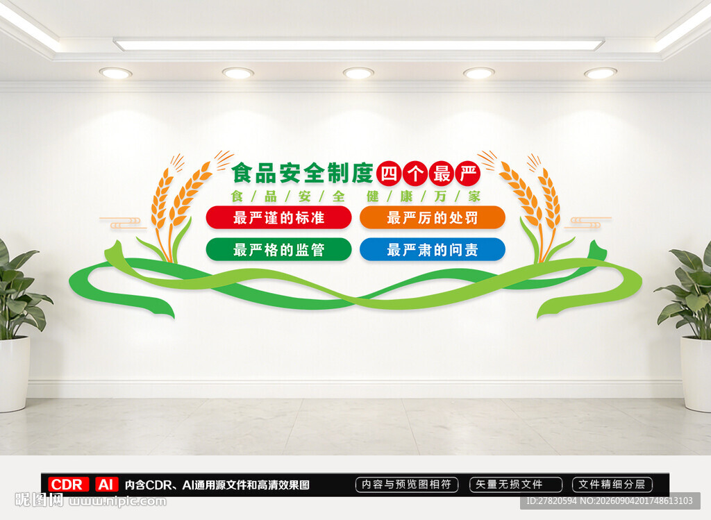 食品安全四个最严文化墙