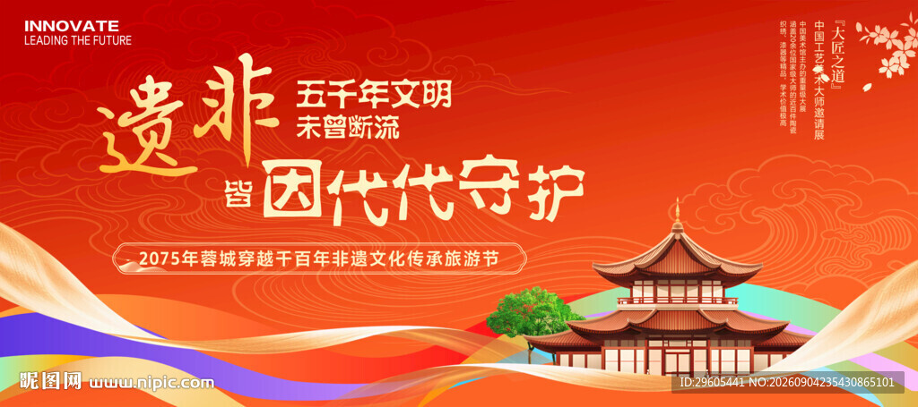 非遗展板