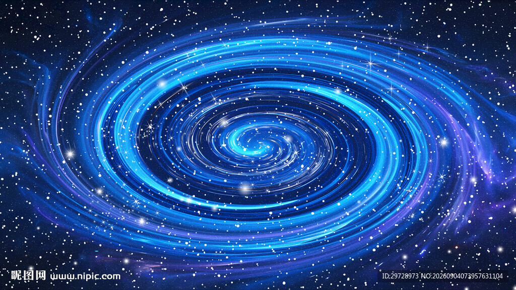 蓝色星空宇宙图片
