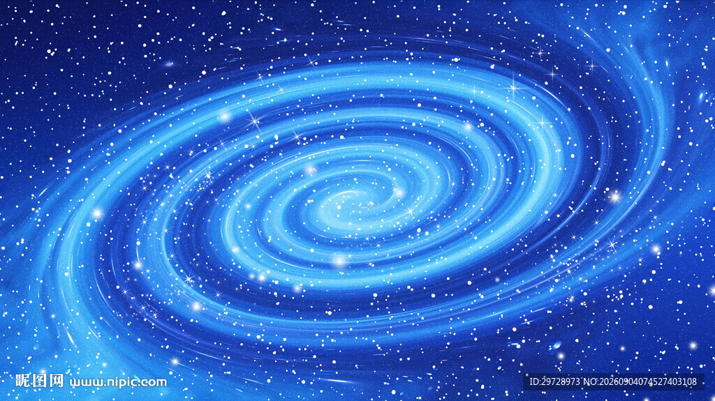 蓝色星空旋涡背景