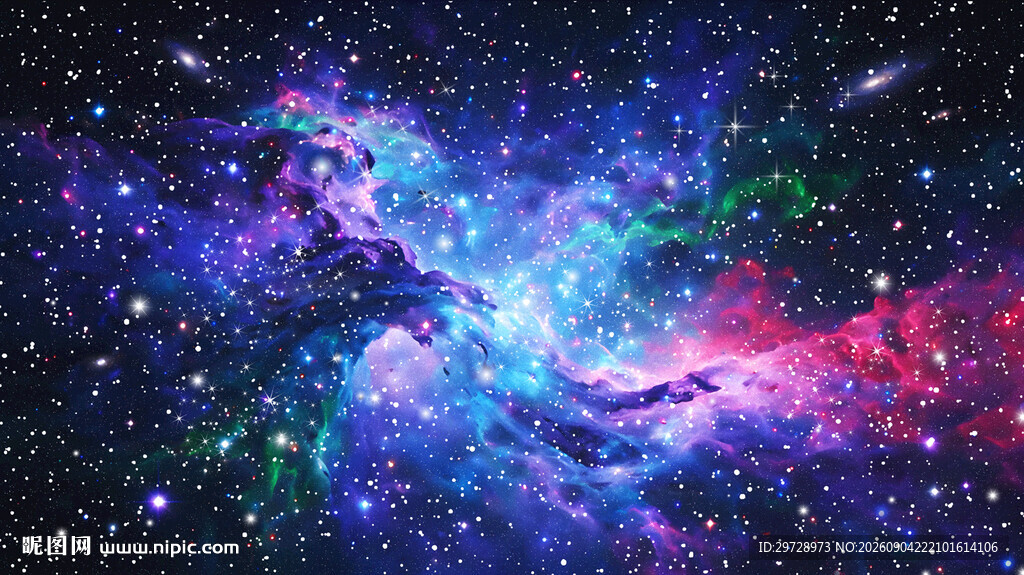 彩色绚丽星空