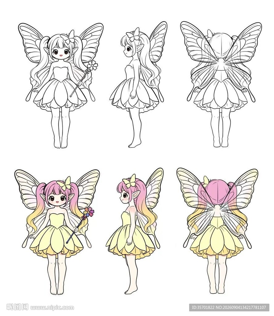 可爱仙女精灵插画设计