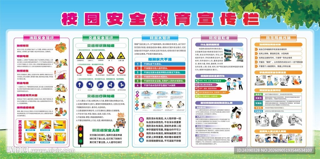 校园安全宣传栏