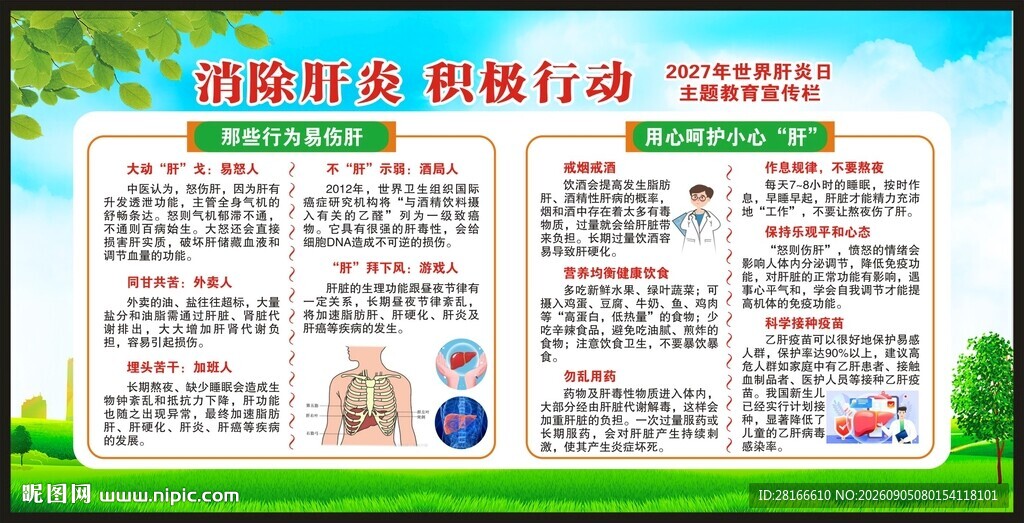 世界肝炎日宣传栏