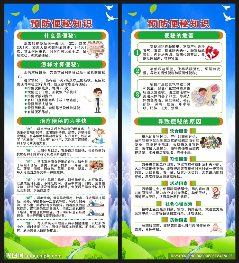 预防便秘知识展架