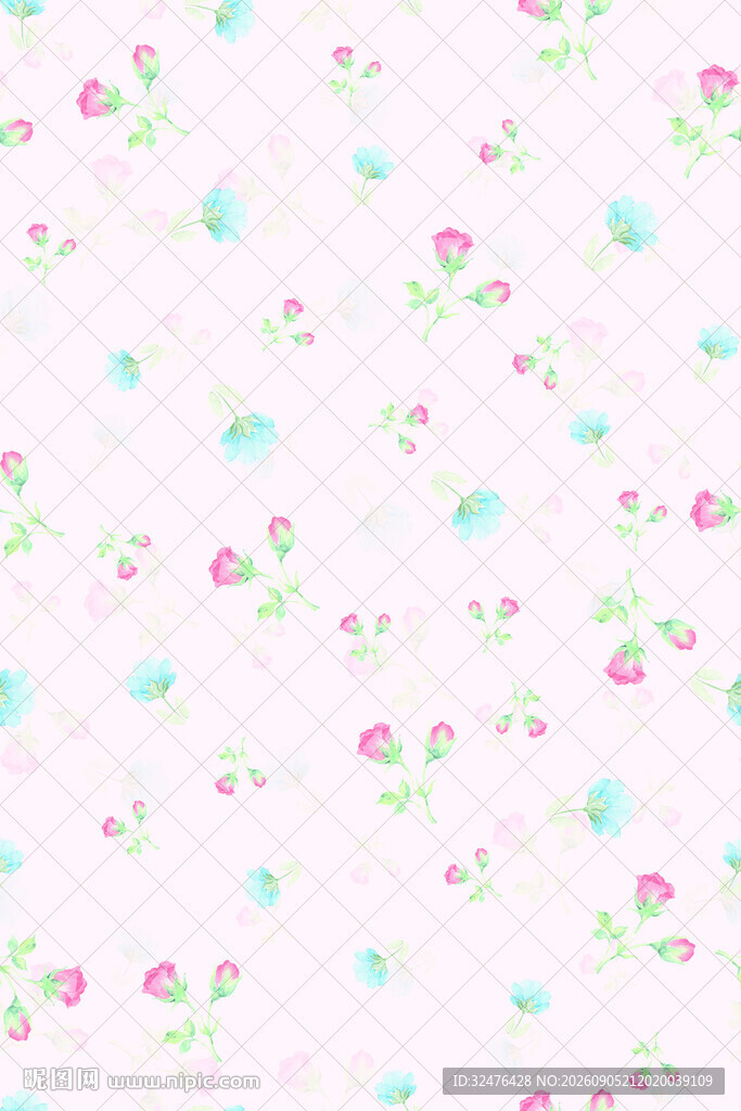清新花卉图案背景纹理