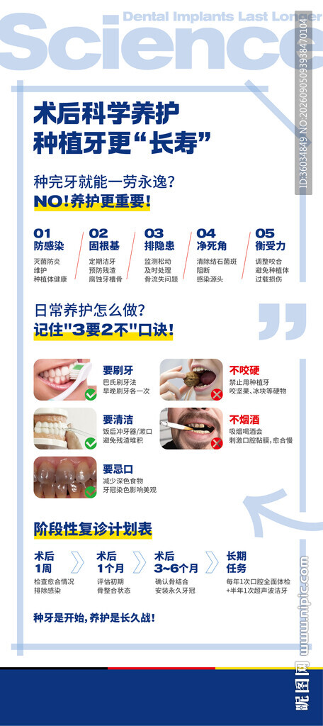 种植牙术后养护维护科普