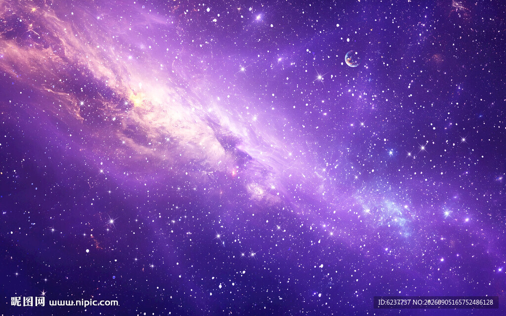 紫色宇宙星空背景图