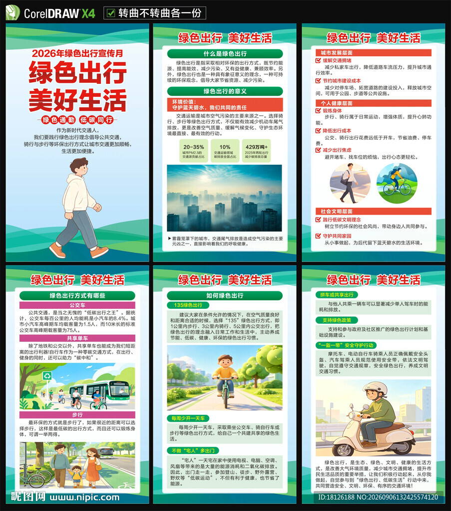 2026年绿色出行宣传月海报