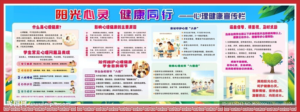 学校心理健康宣传栏