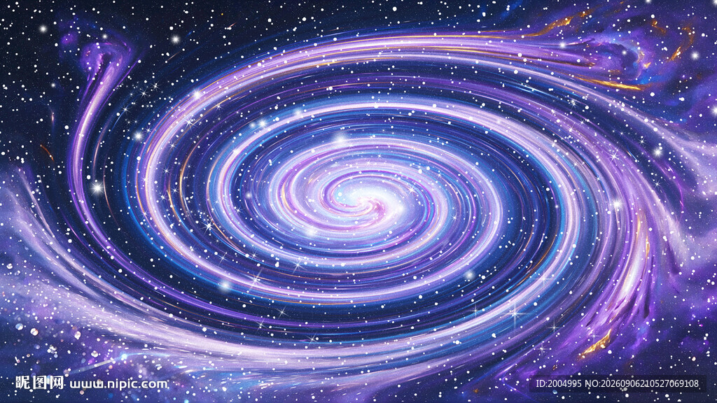 梦幻紫色星空吊顶星系漩涡