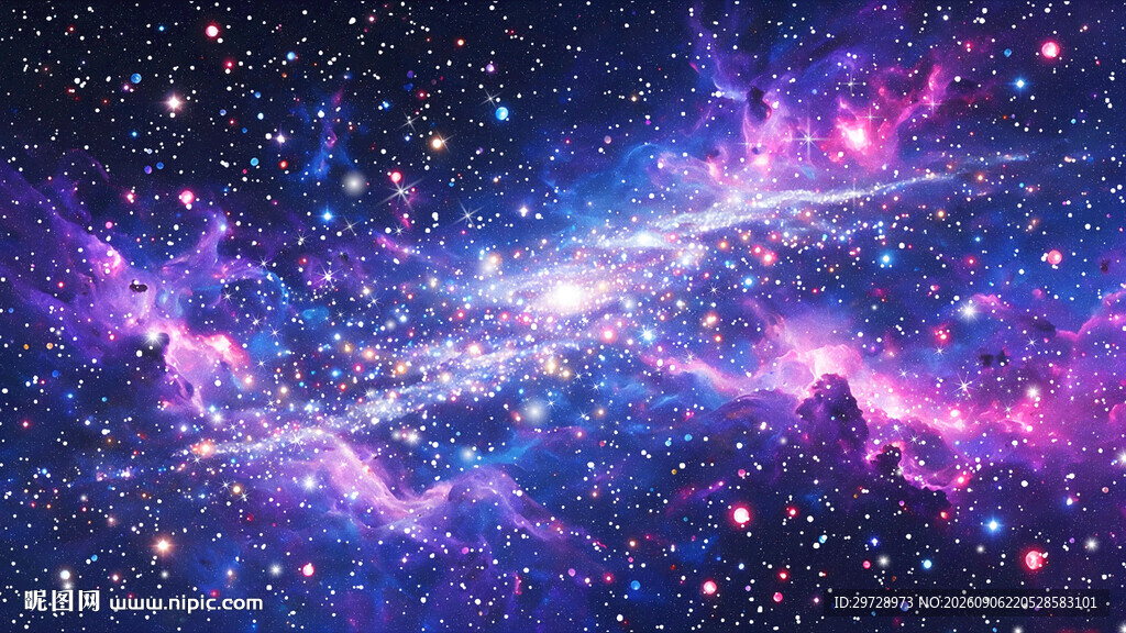梦幻绚丽的璀璨星空