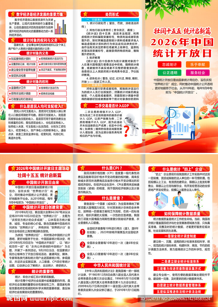 2026年中国统计开放日三折页
