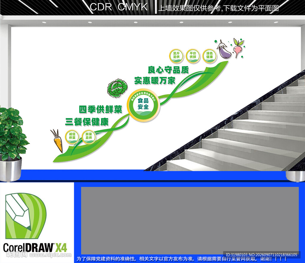 四季鲜菜供应文化墙