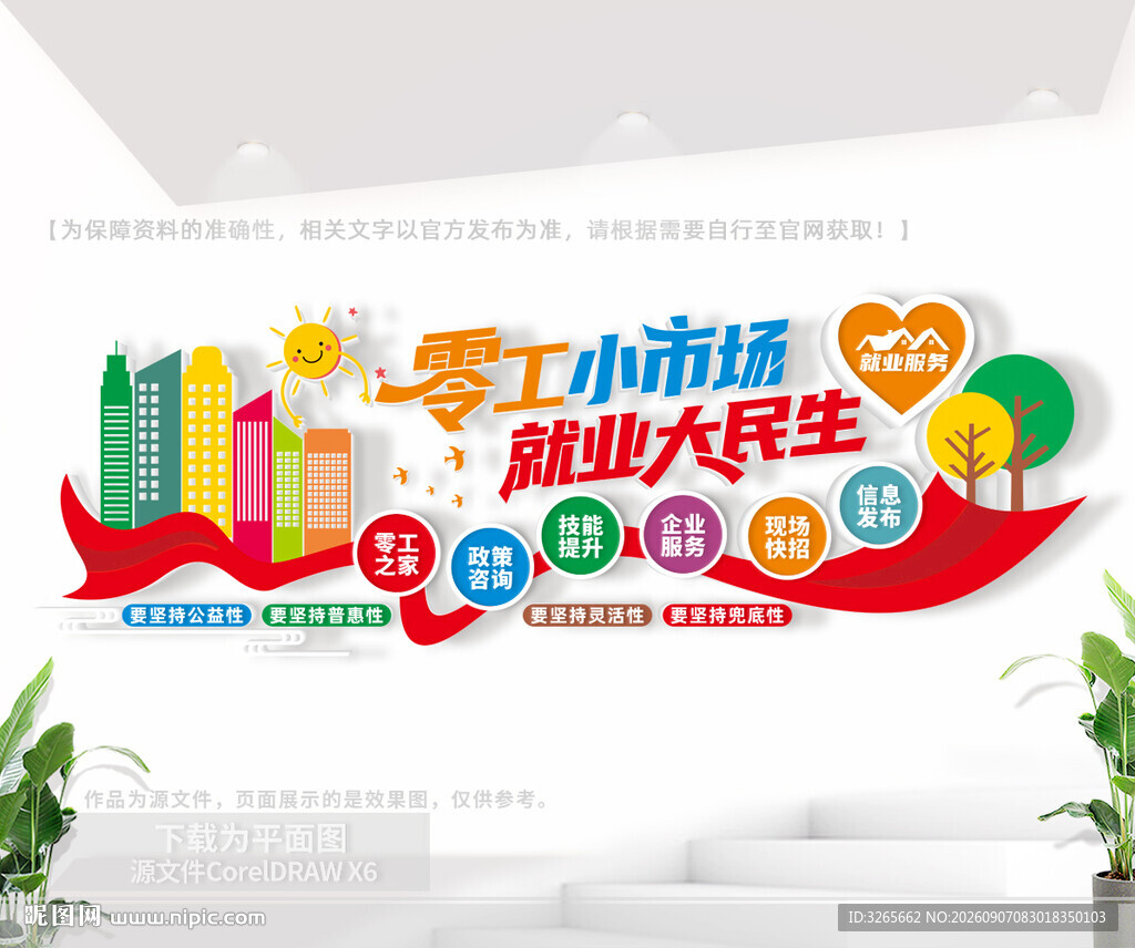 零工市场文化墙