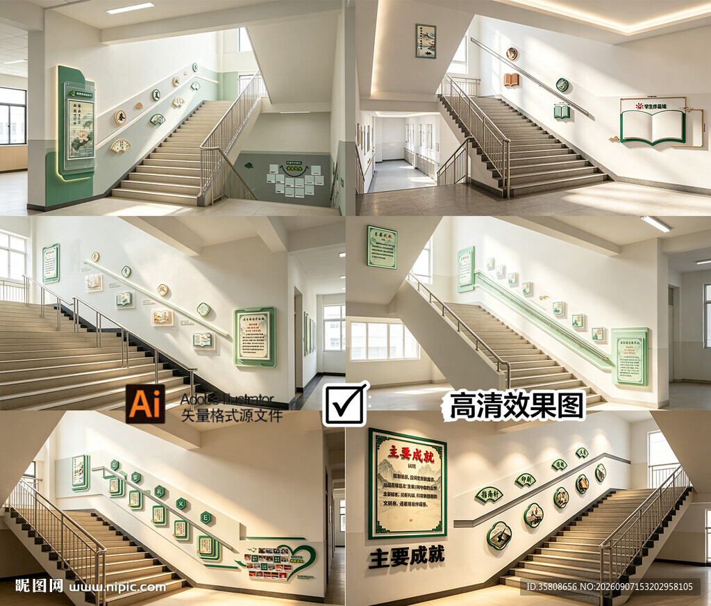 校园楼梯文化墙