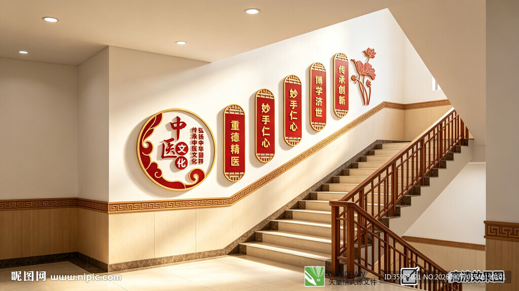 中医楼梯文化墙